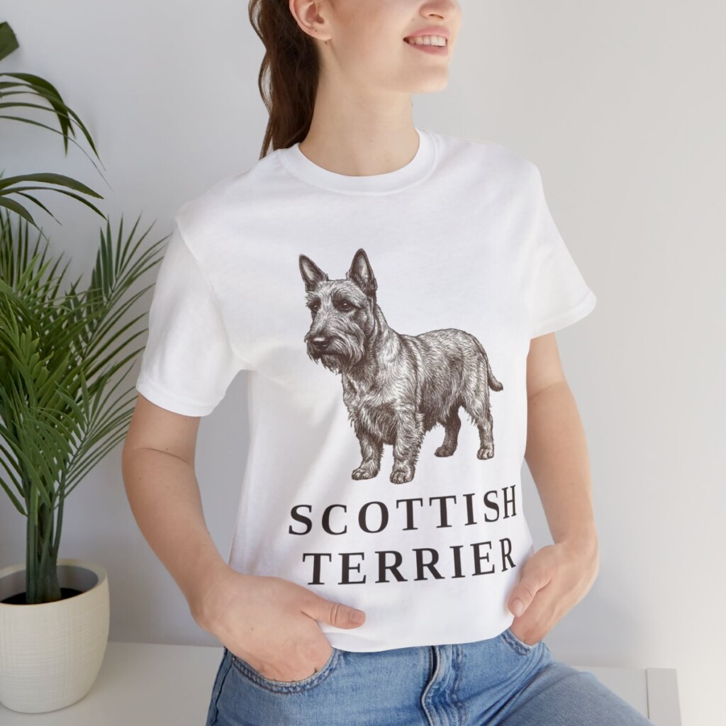 Scottish Terrier Lover Shirt, Vintage Dog Sketch Tee, Dog Lover Gift Scottish Terrier Lover Shirt, Vintage Dog Sketch Tee, Dog Lover Gift