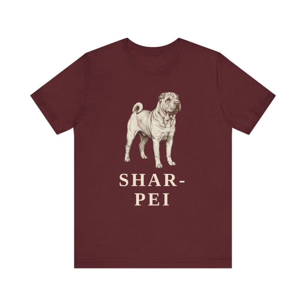 Shar-Pei Lover Shirt, Vintage Dog Sketch Tee, Dog Lover Gift Shar-Pei Lover Shirt, Vintage Dog Sketch Tee, Dog Lover Gift