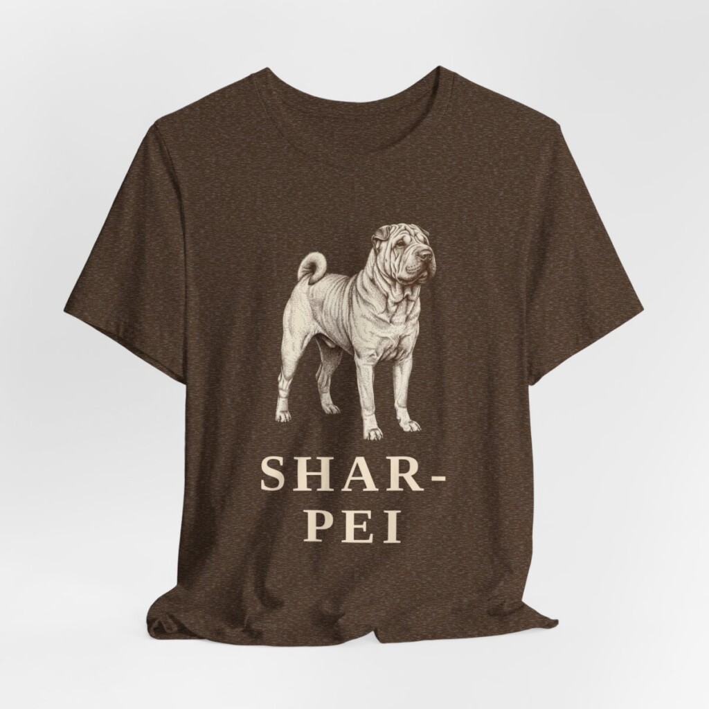 Shar-Pei Lover Shirt, Vintage Dog Sketch Tee, Dog Lover Gift Shar-Pei Lover Shirt, Vintage Dog Sketch Tee, Dog Lover Gift