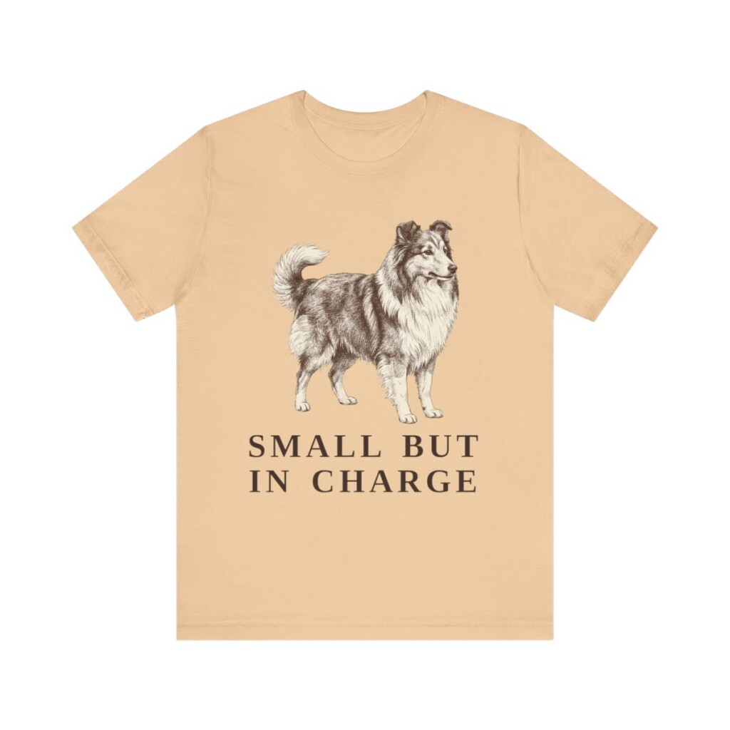 Shetland Sheepdog Humor Shirt, Vintage Dog Sketch Tee, Dog Humor Gift