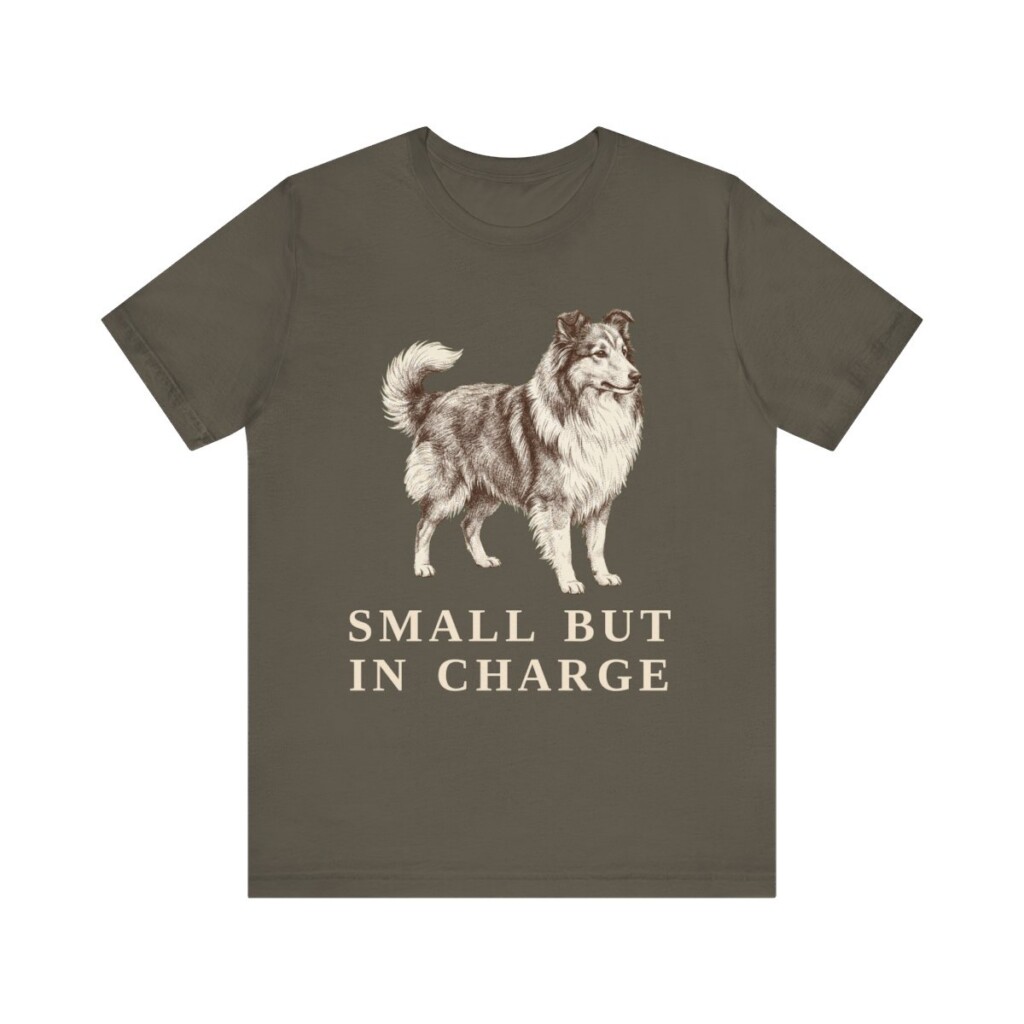 Shetland Sheepdog Humor Shirt, Vintage Dog Sketch Tee, Dog Humor Gift