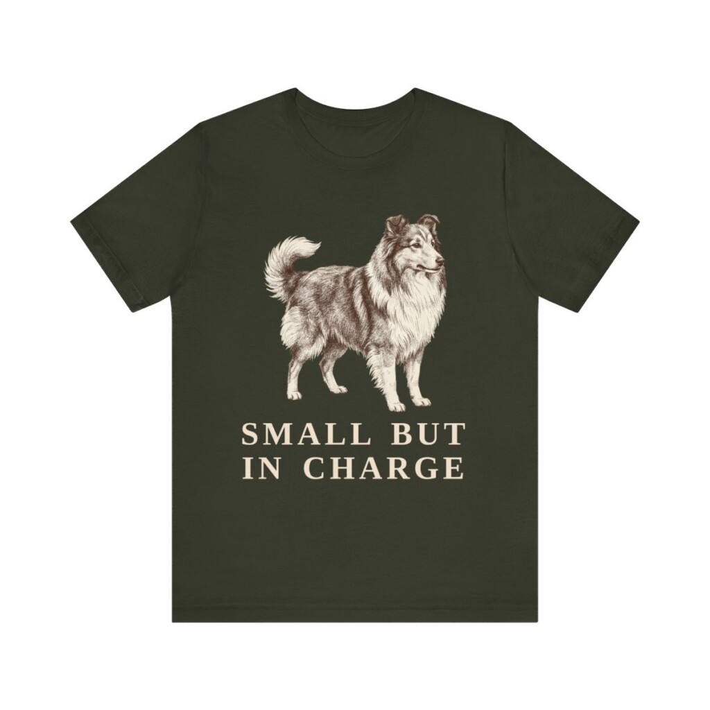 Shetland Sheepdog Humor Shirt, Vintage Dog Sketch Tee, Dog Humor Gift