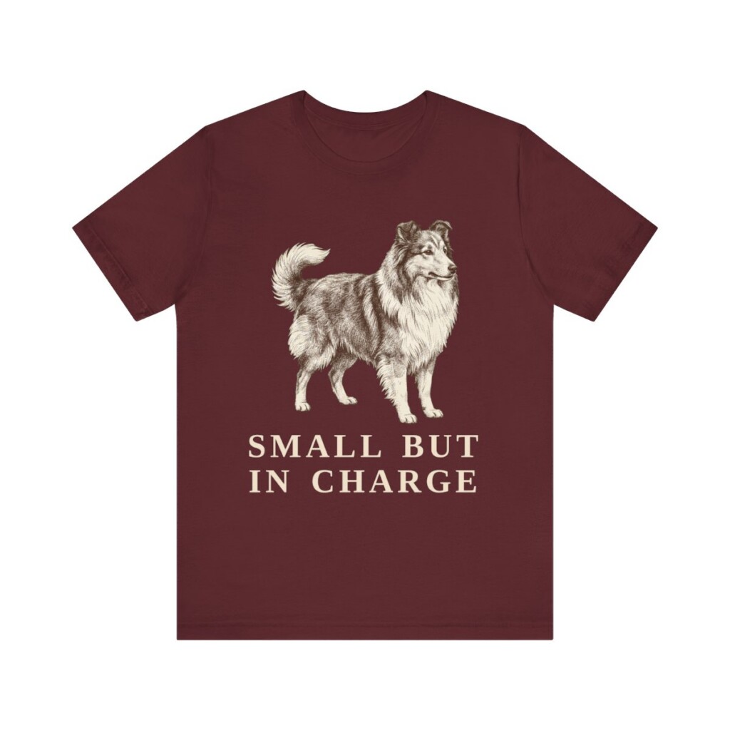 Shetland Sheepdog Humor Shirt, Vintage Dog Sketch Tee, Dog Humor Gift
