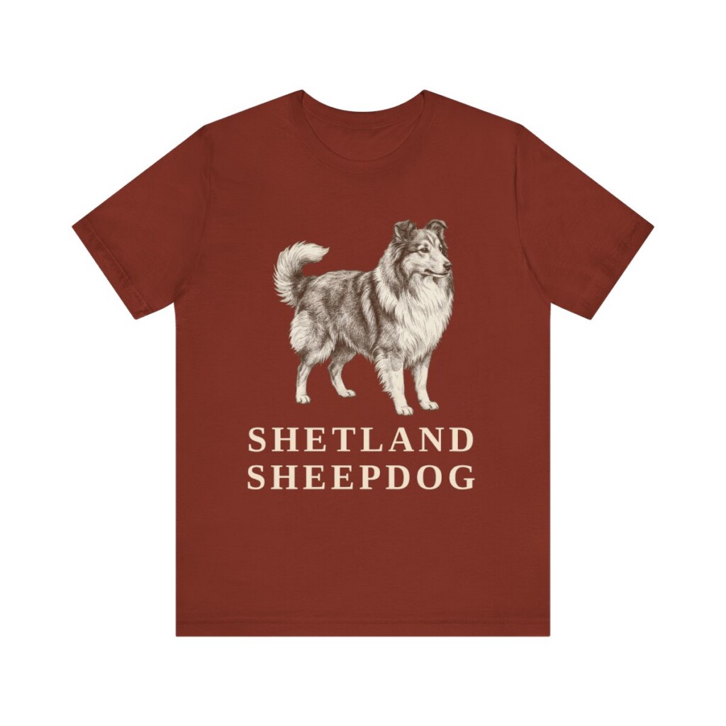 Shetland Sheepdog Lover Shirt, Vintage Dog Sketch Tee, Dog Lover Gift