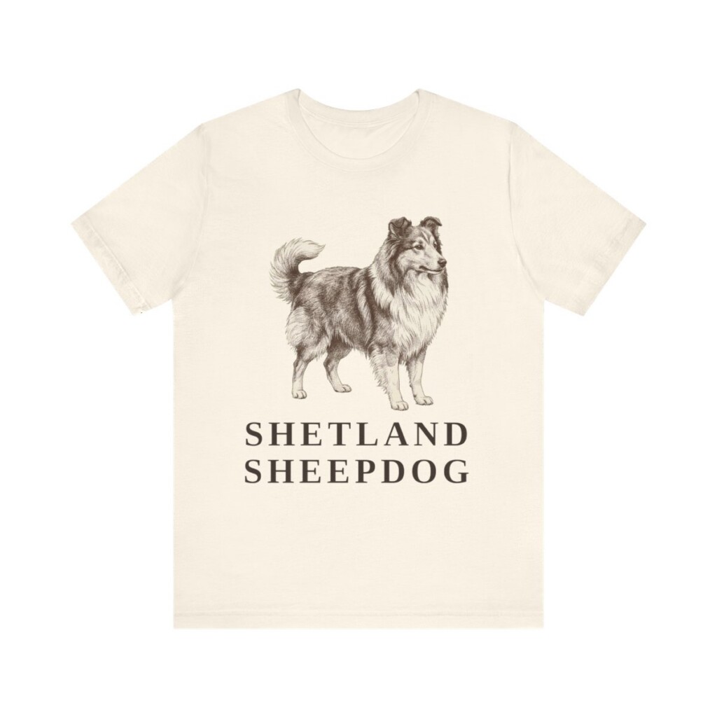 Shetland Sheepdog Lover Shirt, Vintage Dog Sketch Tee, Dog Lover Gift