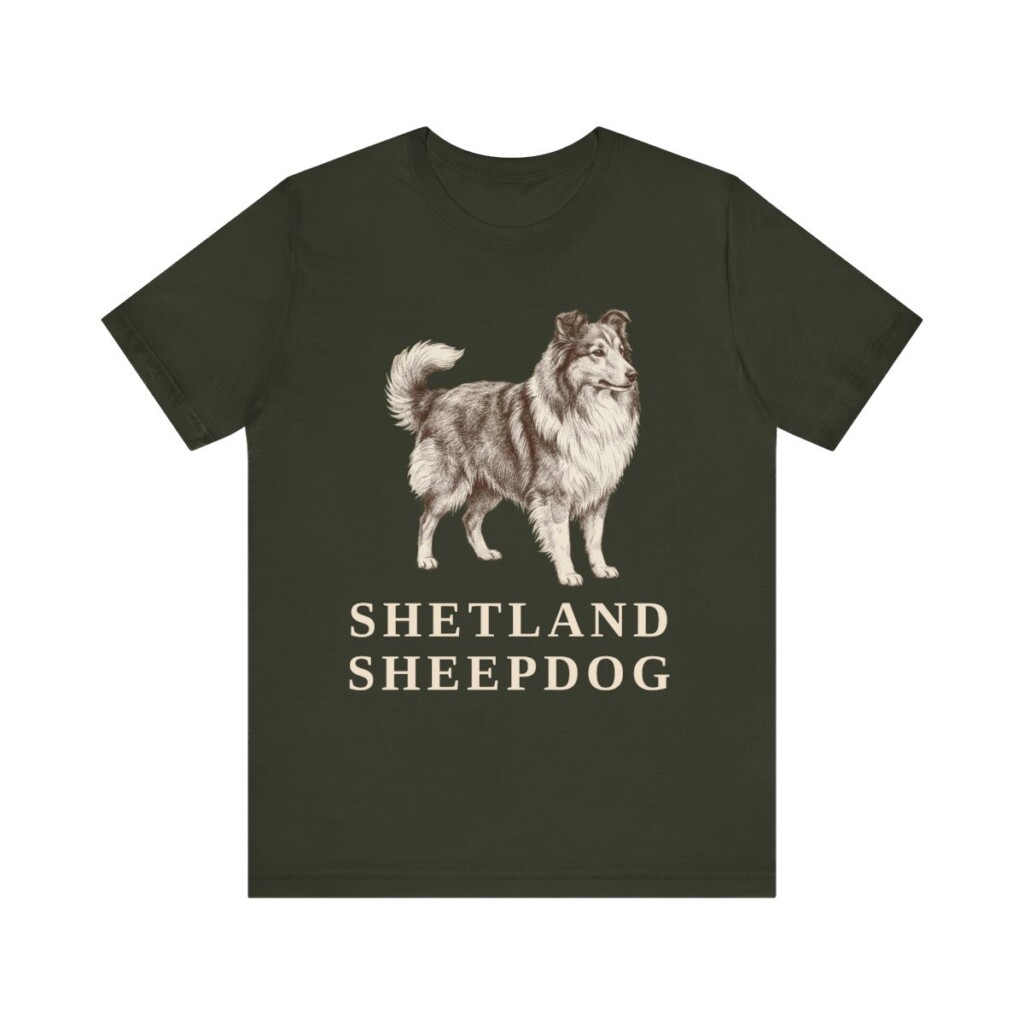 Shetland Sheepdog Lover Shirt, Vintage Dog Sketch Tee, Dog Lover Gift