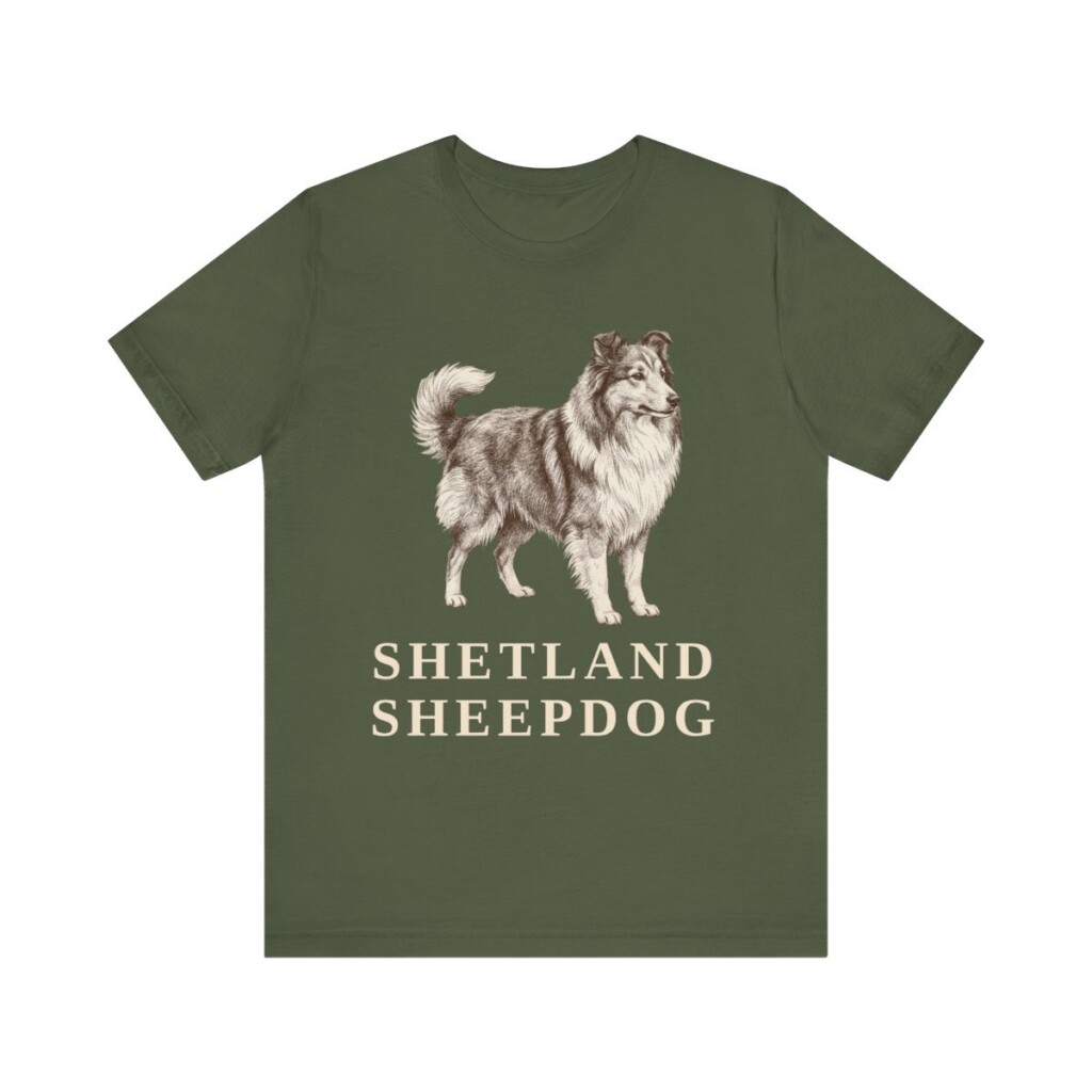 Shetland Sheepdog Lover Shirt, Vintage Dog Sketch Tee, Dog Lover Gift