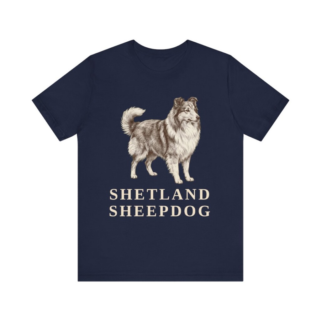 Shetland Sheepdog Lover Shirt, Vintage Dog Sketch Tee, Dog Lover Gift