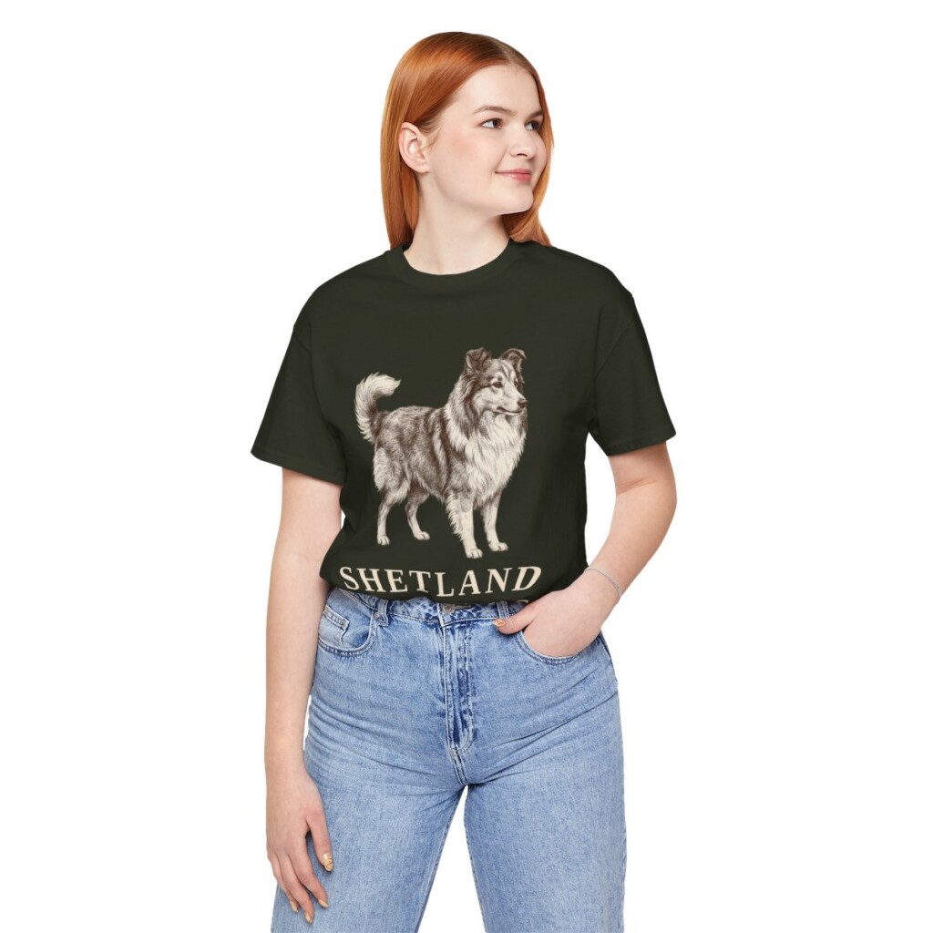 Shetland Sheepdog Lover Shirt, Vintage Dog Sketch Tee, Dog Lover Gift
