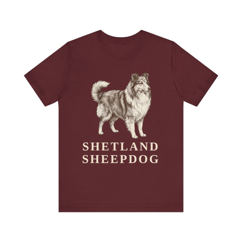 Shetland Sheepdog Lover Shirt, Vintage Dog Sketch Tee, Dog Lover Gift