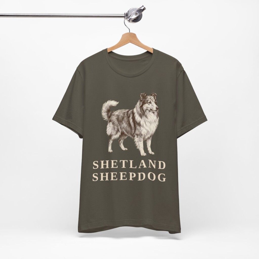 Shetland Sheepdog Lover Shirt, Vintage Dog Sketch Tee, Dog Lover Gift