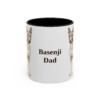 11oz Basenji Dog Dad Mug, Vintage Sketch Coffee Mug, Dog Dad Gift