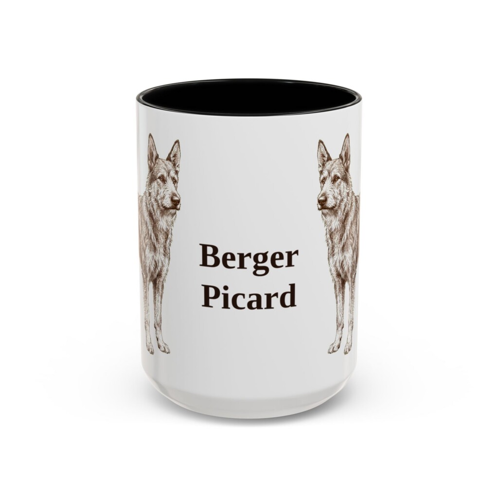 10036082098742474287_2048.jpeg 15oz Berger Picard Mug, Vintage Dog Portrait Coffee Mug, Dog Lover Gift