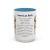 15oz American Bully Mug, Illustrated Dog Breed Facts Coffee Mug, Vintage Dog Keepsake Gift