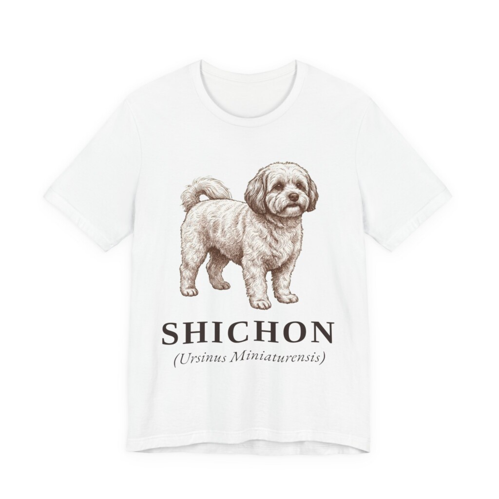 Shichon Latin Shirt, Vintage Dog Sketch Tee, Dog Latin Gift