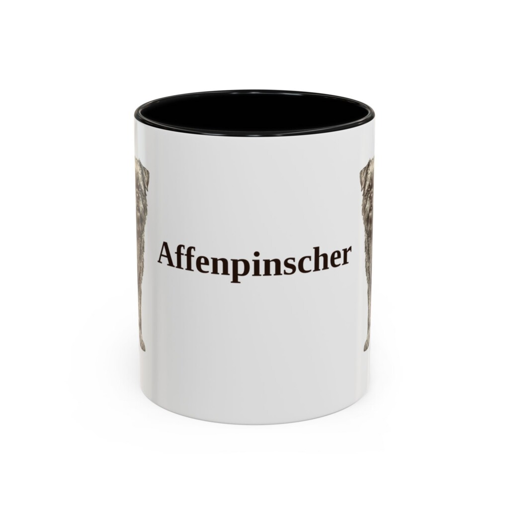 11oz Affenpinscher Mug, Vintage Dog Portrait Coffee Mug, Dog Lover Gift