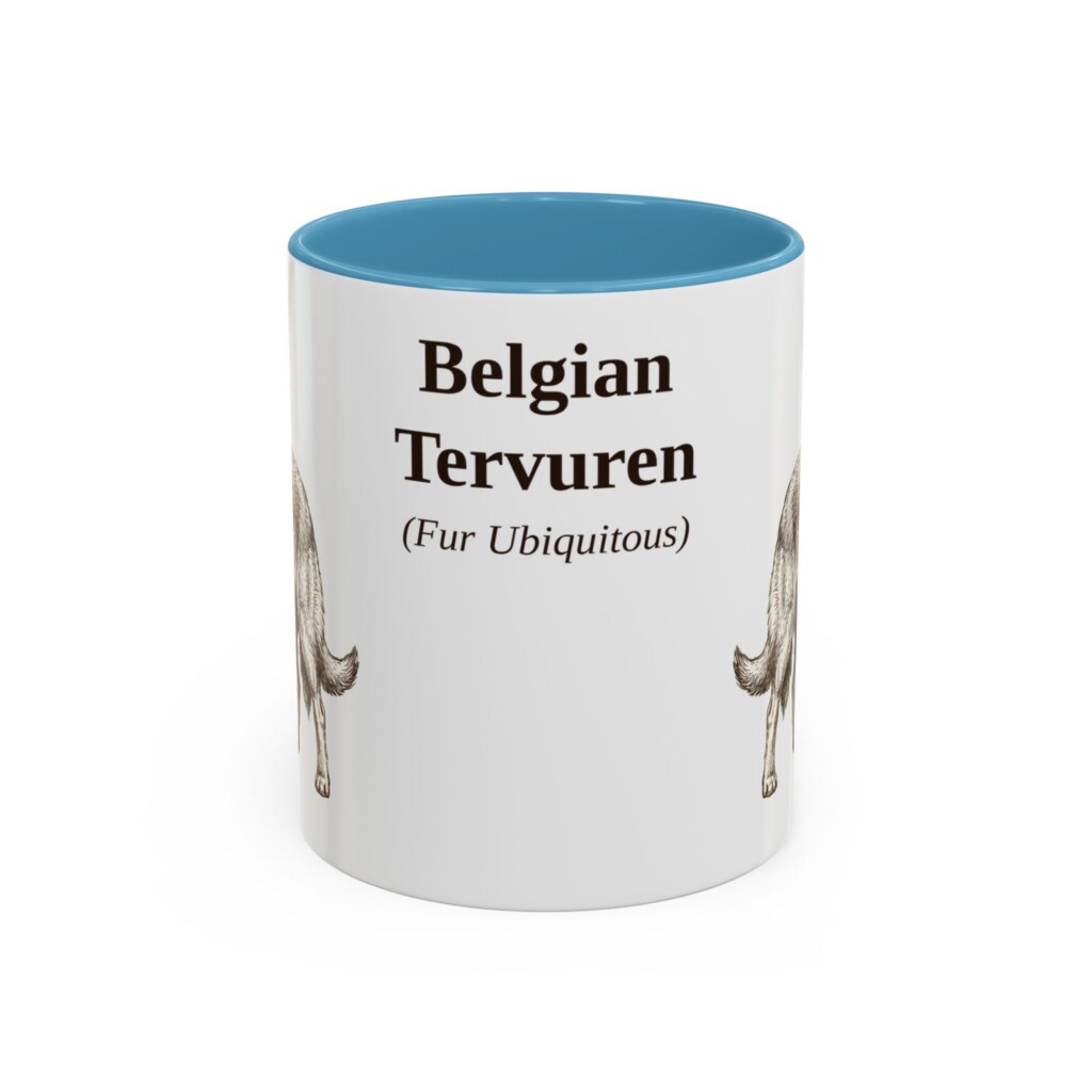 11oz Belgian Tervuren Latin Mug, Vintage Dog Coffee Mug, Dog Lover Gift