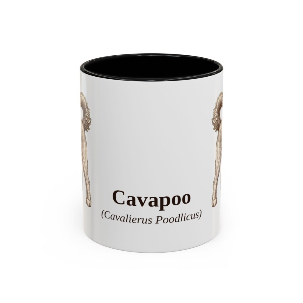 11oz Cavapoo Latin Mug, Vintage Dog Coffee Mug, Dog Lover Gift
