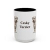 15oz Cesky Terrier Mug, Vintage Dog Portrait Coffee Mug, Dog Lover Gift