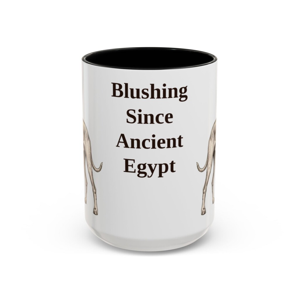 15oz Funny Pharaoh Hound Mug, Vintage Dog Coffee Mug, Dog Lover Gift