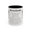 11oz Bernedoodle Mug, Illustrated Dog Breed Facts Coffee Mug, Vintage Dog Keepsake Gift