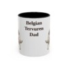 11oz Belgian Tervuren Dog Dad Mug, Vintage Sketch Coffee Mug, Dog Dad Gift