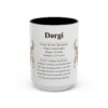 15oz Dorgi Mug, Illustrated Dog Breed Facts Coffee Mug, Vintage Dog Keepsake Gift
