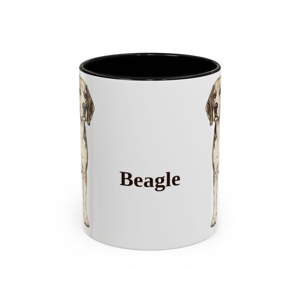 11oz Beagle Mug, Vintage Dog Portrait Coffee Mug, Dog Lover Gift