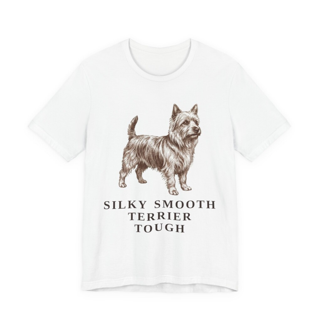 Silky Terrier Humor Shirt, Vintage Dog Sketch Tee, Dog Humor Gift