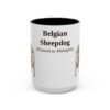 15oz Belgian Sheepdog Latin Mug, Vintage Dog Coffee Mug, Dog Lover Gift