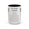15oz Fox Terrier (Smooth) Mug, Illustrated Dog Breed Facts Coffee Mug, Vintage Dog Keepsake Gift