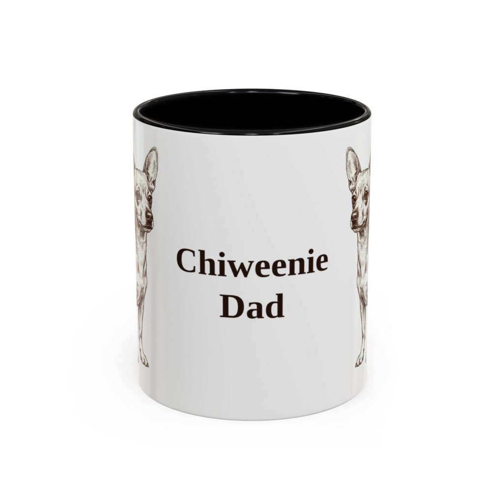 11oz Chiweenie Dog Dad Mug, Vintage Sketch Coffee Mug, Dog Dad Gift