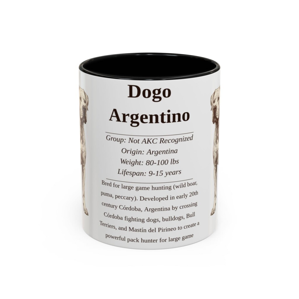 10565020028773125069_2048.jpeg 11oz Dogo Argentino Mug, Illustrated Dog Breed Facts Coffee Mug, Vintage Dog Keepsake Gift