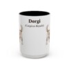 15oz Dorgi Latin Mug, Vintage Dog Coffee Mug, Dog Lover Gift