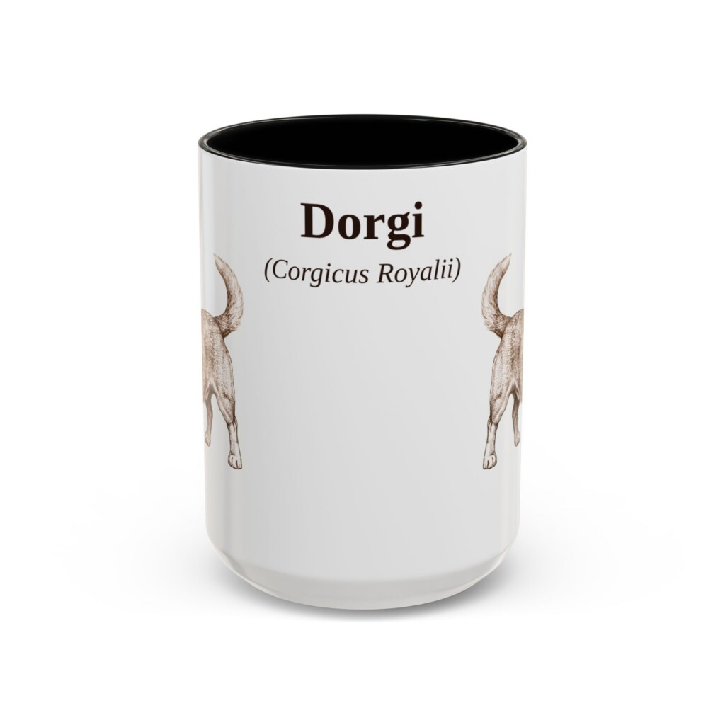 15oz Dorgi Latin Mug, Vintage Dog Coffee Mug, Dog Lover Gift