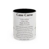 11oz Cane Corso Mug, Illustrated Dog Breed Facts Coffee Mug, Vintage Dog Keepsake Gift