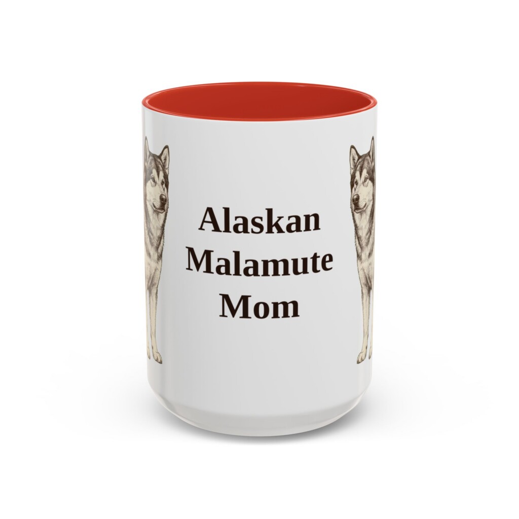 1061841865326386538_2048.jpeg 15oz Alaskan Malamute Dog Mom Mug, Vintage Sketch Coffee Mug, Dog Mom Gift