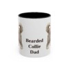 11oz Bearded Collie Dog Dad Mug, Vintage Sketch Coffee Mug, Dog Dad Gift