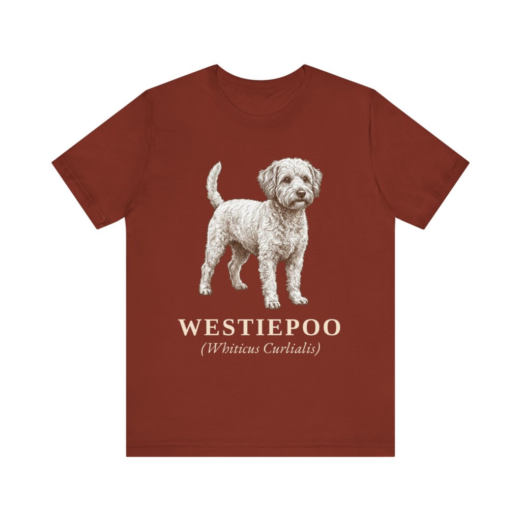 Westiepoo Latin Shirt, Vintage Dog Sketch Tee, Dog Latin Gift