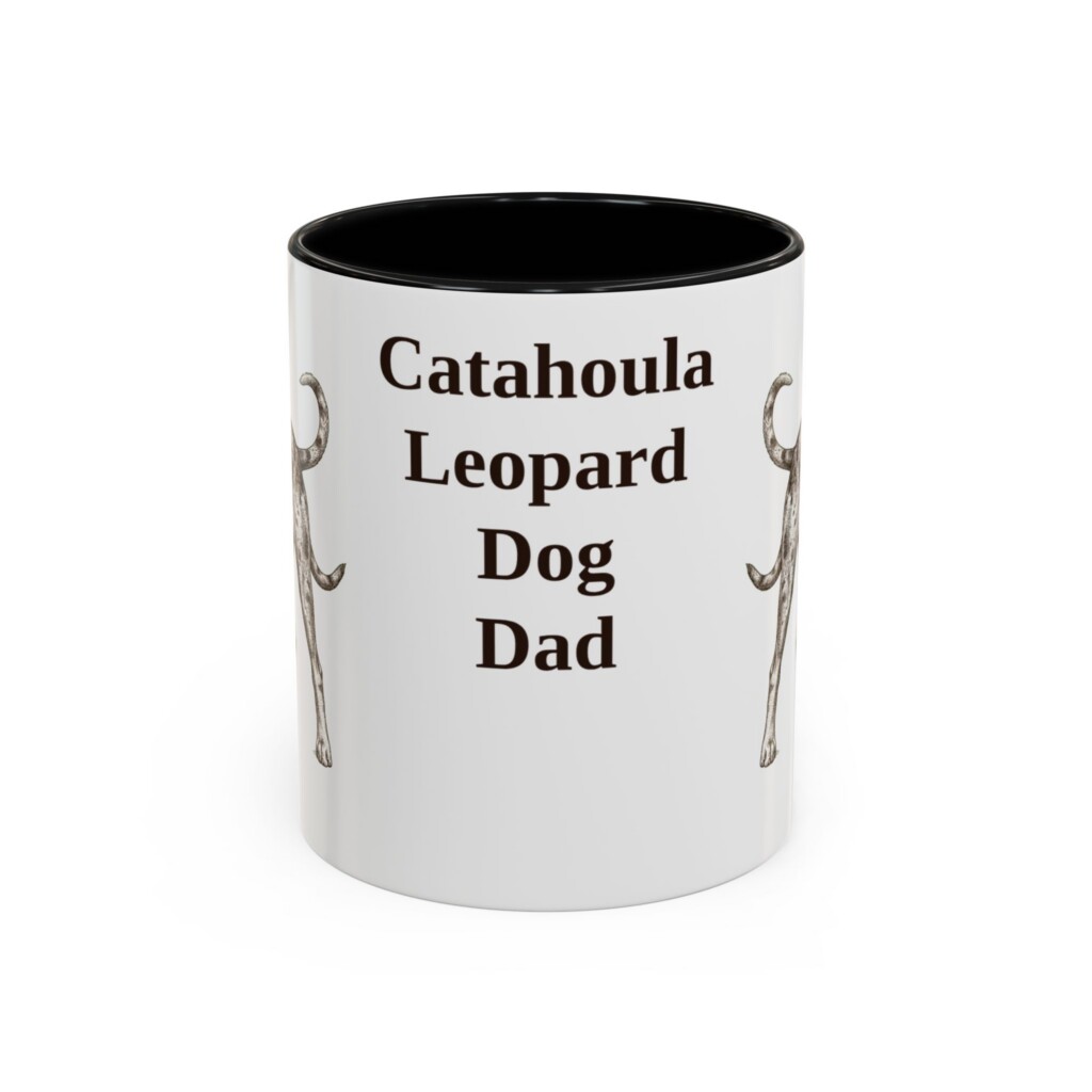 10699198769163441554_2048.jpeg 11oz Catahoula Leopard Dog Dog Dad Mug, Vintage Sketch Coffee Mug, Dog Dad Gift