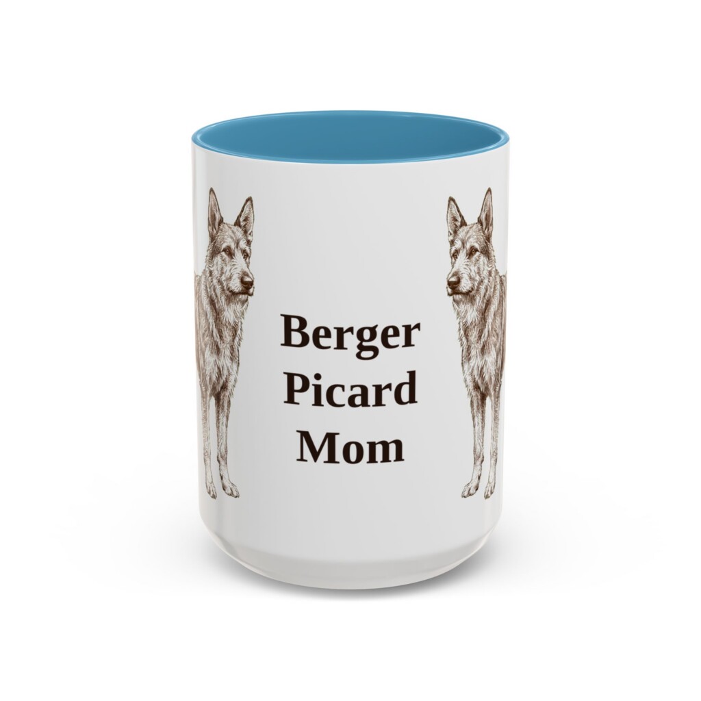 10722226019907357699_2048.jpeg 15oz Berger Picard Dog Mom Mug, Vintage Sketch Coffee Mug, Dog Mom Gift