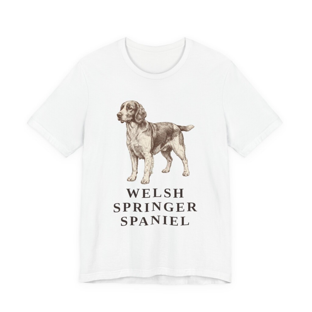 Welsh Springer Spaniel Shirt, Vintage Dog Sketch Tee, Dog Lover Gift