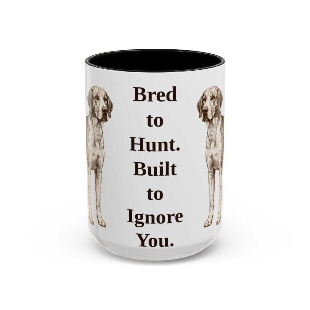 15oz Funny English Foxhound Mug, Vintage Dog Coffee Mug, Dog Lover Gift