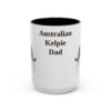 15oz Australian Kelpie Dog Dad Mug, Vintage Sketch Coffee Mug, Dog Dad Gift