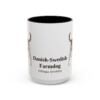 15oz Danish-Swedish Farmdog Latin Mug, Vintage Dog Coffee Mug, Dog Lover Gift