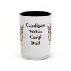 15oz Cardigan Welsh Corgi Dog Dad Mug, Vintage Sketch Coffee Mug, Dog Dad Gift