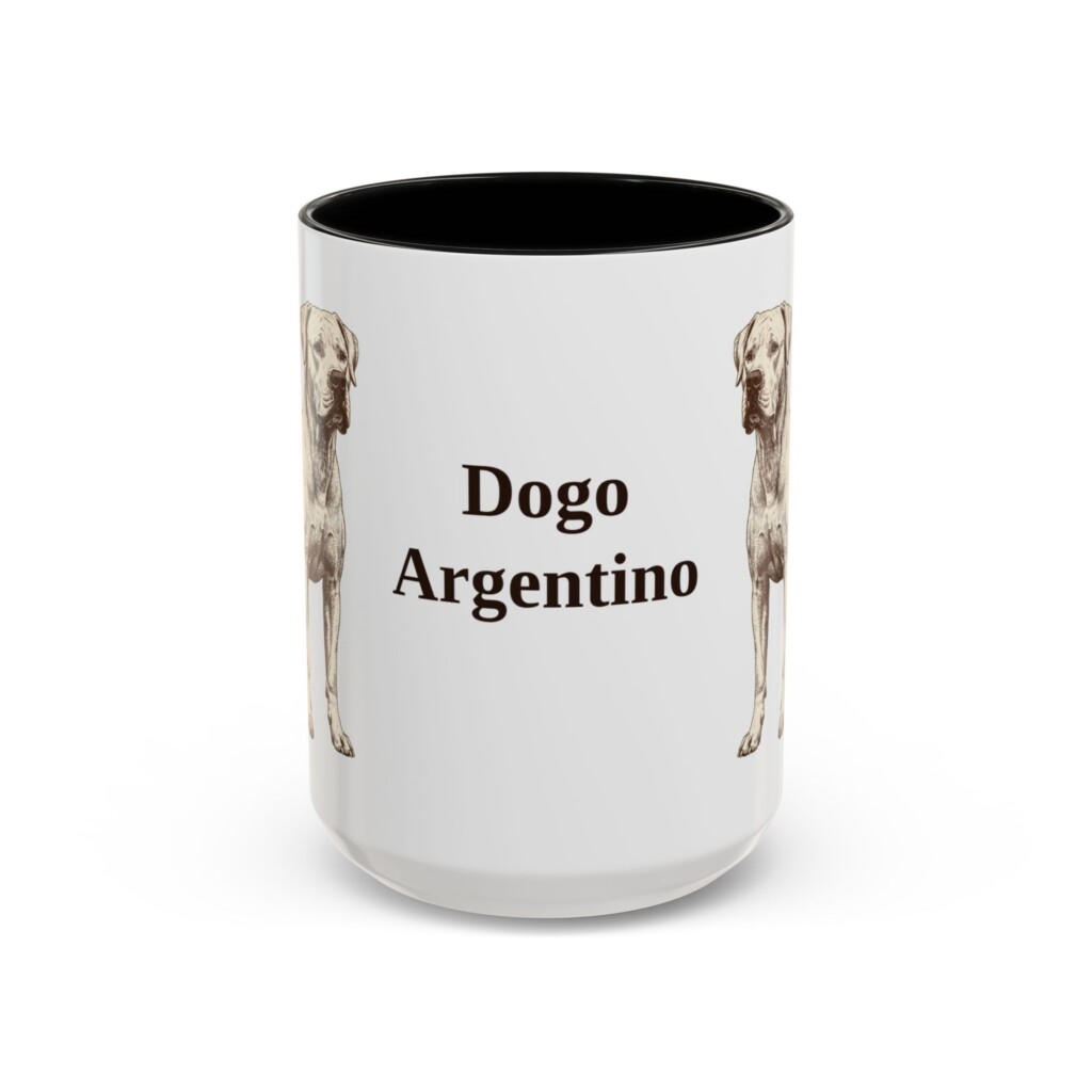 10900563609499471198_2048.jpeg 15oz Dogo Argentino Mug, Vintage Dog Portrait Coffee Mug, Dog Lover Gift