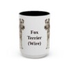 15oz Fox Terrier (Wire) Mug, Vintage Dog Portrait Coffee Mug, Dog Lover Gift