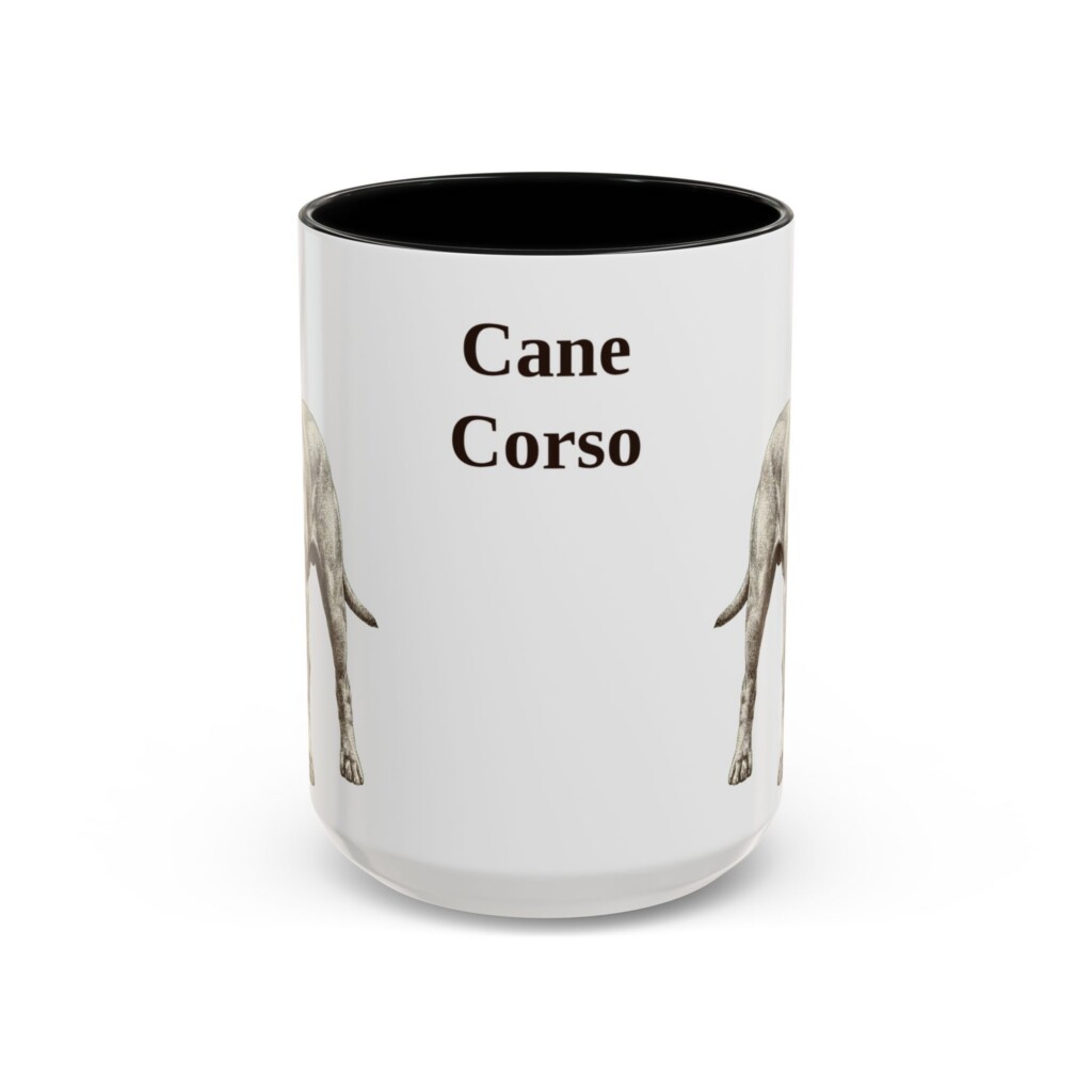 15oz Cane Corso Mug, Vintage Dog Portrait Coffee Mug, Dog Lover Gift