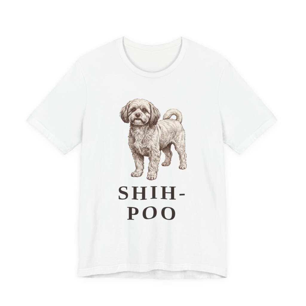 Shih-Poo Shirt, Vintage Dog Sketch Tee, Dog Lover Gift